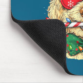 Cute Goldendoodle Santa Hat Xmas Lights Goldendood Mousepad (Ecke)