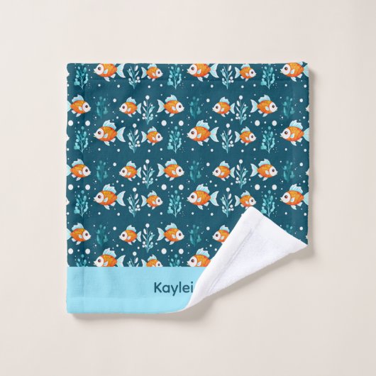 Cute Goldfish Towel Badhandtuch Set (Waschlappen)