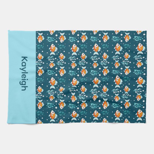 Cute Goldfish Towel Geschirrtuch (Horizontal)