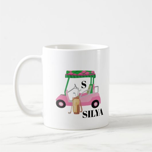 Cute Golf Cart T-Shirt – Minimal Summer Kaffeetasse (Links)