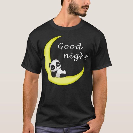 Cute Good Night Panda Baby Bear Love Sleeping on M T-Shirt (Vorderseite)
