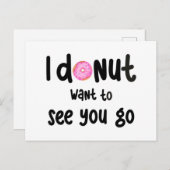 Cute goodbye greeting card - donut postkarte (Vorne/Hinten)