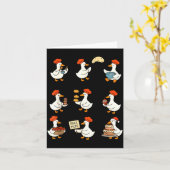 Cute Goose Baking Funny Baker Goose Chef Pastry Ba Karte (Gelbe Blume)