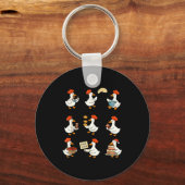 Cute Goose Baking Funny Baker Goose Chef Pastry Ba Schlüsselanhänger (Vorderseite)