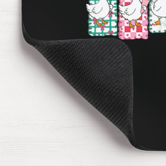 Cute Goose Valentine Coquette,duck Funny Gift Tee  Mousepad (Ecke)
