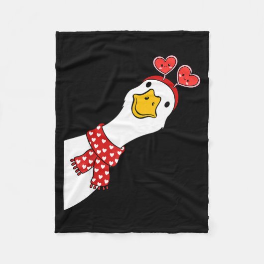 Cute Goose Xoxo Be Mine Happy Valentine's Day Wome Fleecedecke (Vorderseite)