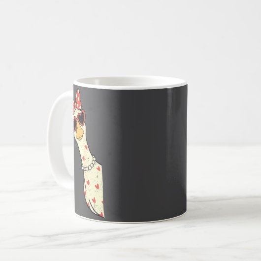 Cute Goose Xoxo Be Mine Happy Valentine's Day Wome Kaffeetasse (Vorderseite Links)