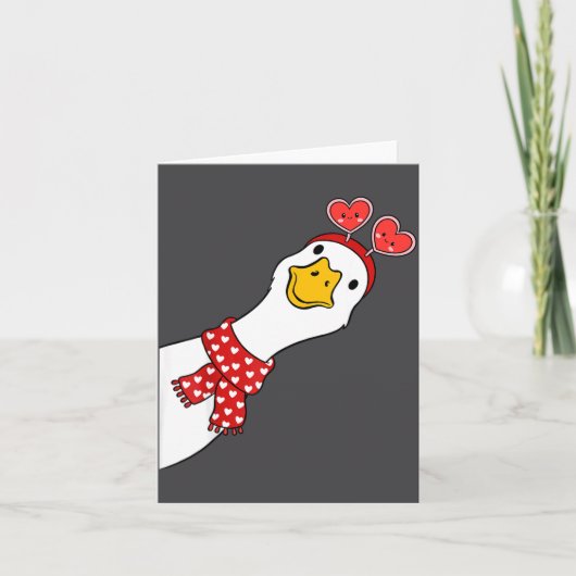 Cute Goose Xoxo Be Mine Happy Valentine's Day Wome Karte (Vorderseite)