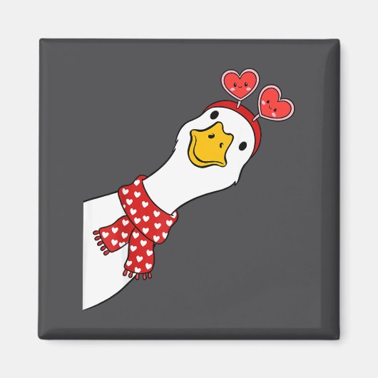Cute Goose Xoxo Be Mine Happy Valentine's Day Wome Magnet (Vorne)