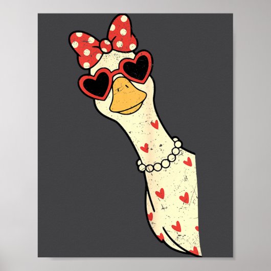 Cute Goose Xoxo Be Mine Happy Valentine's Day Wome Poster (Vorne)