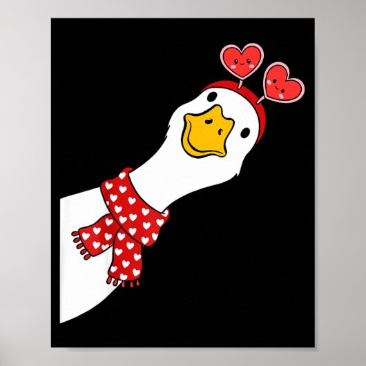 Cute Goose Xoxo Be Mine Happy Valentine's Day Wome Poster (Vorne)