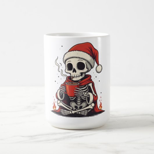 Cute Gothic Skeleton Santa Cocoa - Christmas shirt Kaffeetasse (Mittel)
