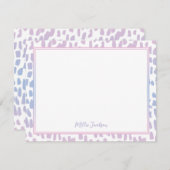 Cute Gradient Animal Print Pattern Mitteilungskarte (Vorne/Hinten)