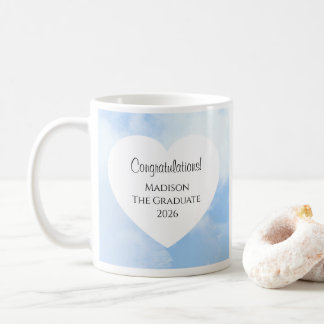 Cute Graduation 2026 Congratulations Message Heart Kaffeetasse