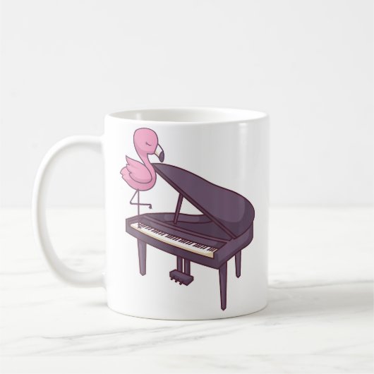 Cute Grand Piano Player Pianist Musician I Flaming Kaffeetasse (Links)