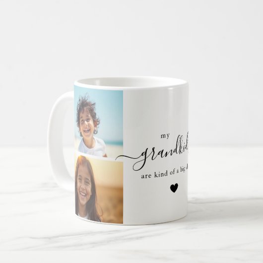 Cute Grandchildren Photo Collage for Grandma Kaffeetasse (Vorderseite Links)