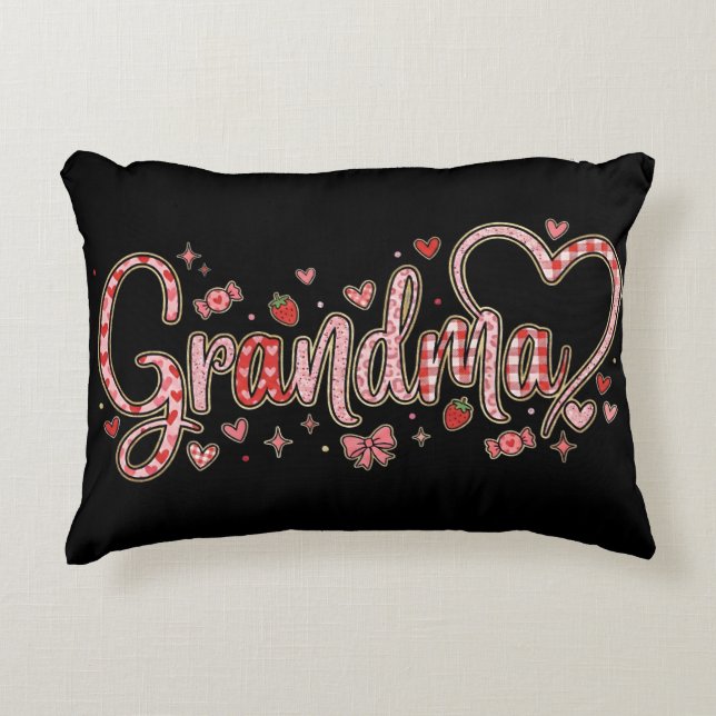 Cute Grandma Accent Pillow Dekokissen (Vorderseite)