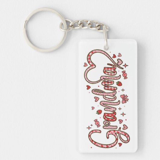 Cute Grandma Acrylic Keychain Schlüsselanhänger (Vorderseite)