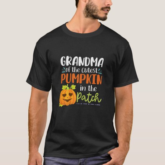 Cute Grandma Of The Cutest Pumpkin In The Patch Ha T-Shirt (Vorderseite)