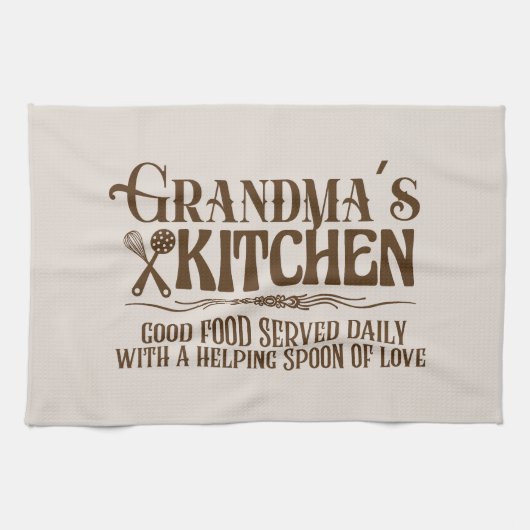 Cute Grandma's kitchen word art  Geschirrtuch (Horizontal)