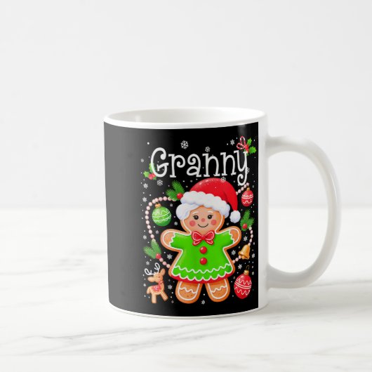 Cute Granny Gingerbread Family Matching Christmas Kaffeetasse (Rechts)