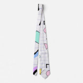 Cute Graph pattern for match teacher White Green Krawatte (Rückseite)