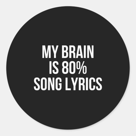 Cute Graphic Design Quote For Music Lover Cool Runder Aufkleber (Vorderseite)