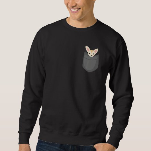 Cute Graphic Pocket Fennec Fox Sweatshirt (Vorderseite)