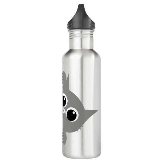 Cute Gray Peeking Cat Design Water Bottle Edelstahlflasche (Links)