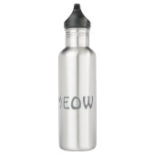 Cute Gray Peeking Cat Design Water Bottle Edelstahlflasche (Rechts)