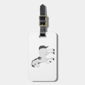 Cute Gray Pony Cartoon Whimsical Horse Gepäckanhänger (Vorderseite vertikal)