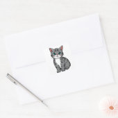 Cute Gray Tabby Cat Sticker – Adorable Cartoon Kit (Umschlag)