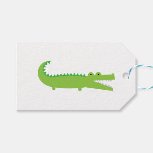 Cute Green Alligator Geschenkanhänger