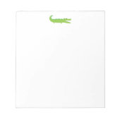 Cute Green Alligator Notizblock (Vorderseite)