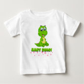 Cute Green Baby Dino Hearts Toddler T-Shirt (Vorderseite)