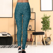 Cute Green Blue Glitter Sport Christmas Party Gift Leggings