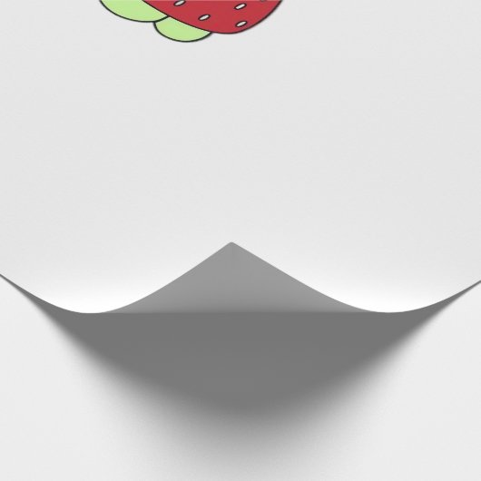 Cute green blushing strawberry turtle Classic T-Sh Geschenkpapier (Ecke)