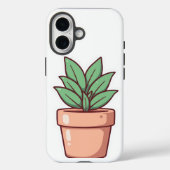 “Cute Green Cactus Pot Mobile Case – Aesthetic Des (Rückseite)