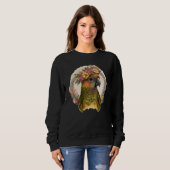 Cute Green Cheek Conure Parrot Bird Flower Crown P Sweatshirt (Vorne ganz)