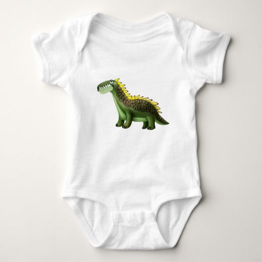 Cute Green Dinosaur Baby Bodysuit - Adorable Dino  Baby Strampler (Vorderseite)