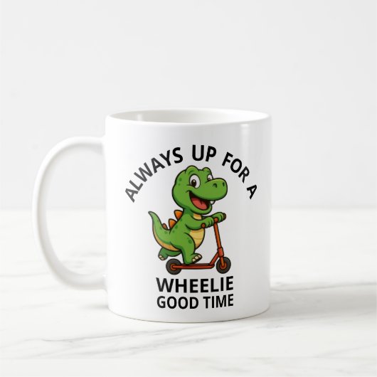 Cute Green Dinosaur Kaffeetasse (Links)