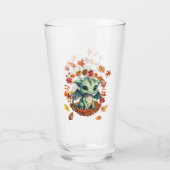Cute Green Dragon “Autism Awesome Autumn” Design  Glas (Rückseite)