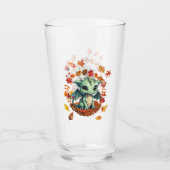 Cute Green Dragon “Autism Awesome Autumn” Design  Glas (Vorderseite)