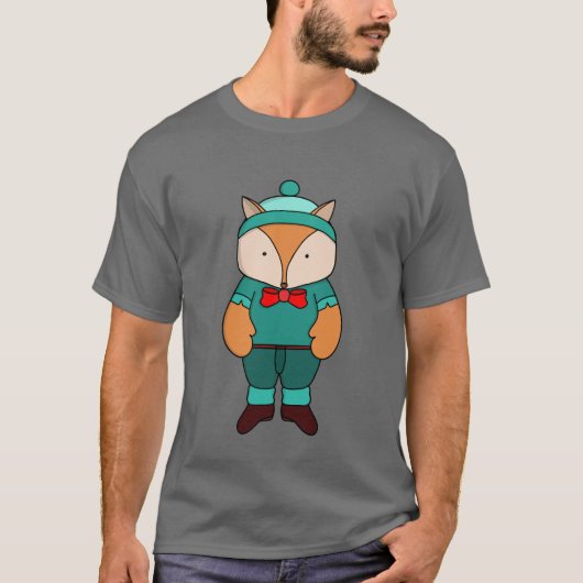 Cute green fox T-Shirt (Vorderseite)