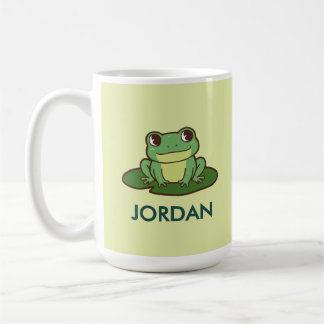 Cute Green Frog  Custom Mug Kaffeetasse