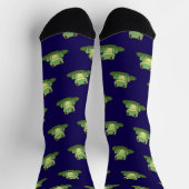 Cute Green Frog Pattern Socks Socken (Oben)