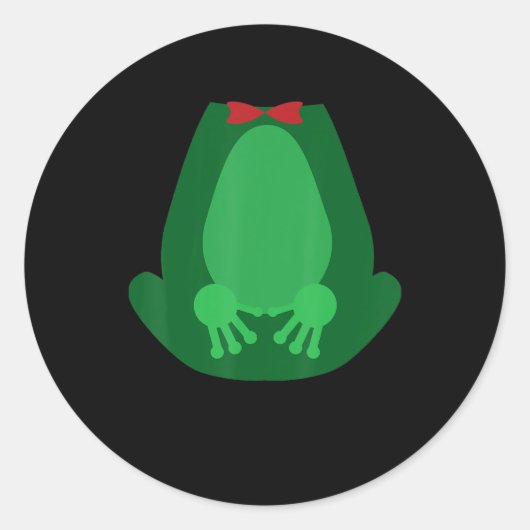 Cute Green Garden Frog Runder Aufkleber (Vorderseite)