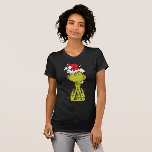 Cute Green Grinch Christmas Creature Design T-Shirt (Vorne ganz)