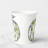 Cute Green Halloween Icons in Pumpkin Pappbecher (Rechts)