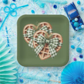 CUTE GREEN HOLIDAY CHRISTMAS PLAID THEME PAPPTELLER (Party)